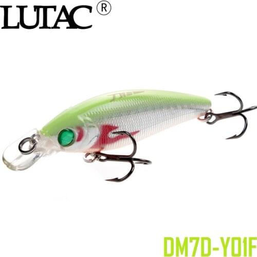 LUTAC 60mm 6g Minnow treble hook outdoor Wobblers for fishing diving 0.5M Hard plastic artificial Jerkbait