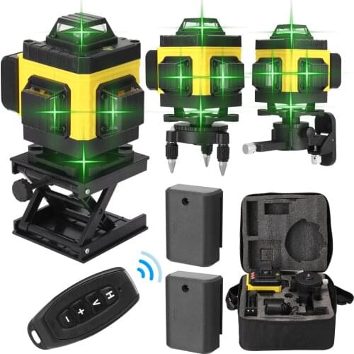 Multifunctional 16 Lines 4D Laser Level Instrument Vertical Horizontal Green Lines Self-leveling Laser Level 360° Laser Level 4D