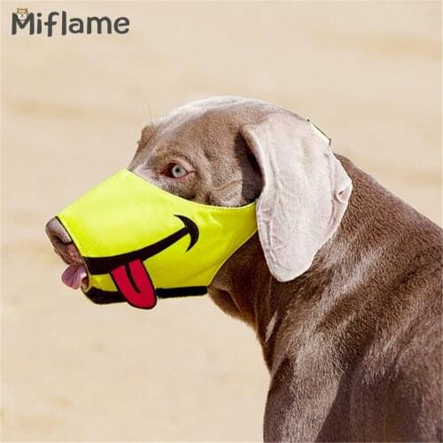 Miflame Dog Muzzle Anti Barking Greyhound Muzzle Small Large Dogs Mouth Cover Adjustable Pet Barrier Mouth For Dog Accessories