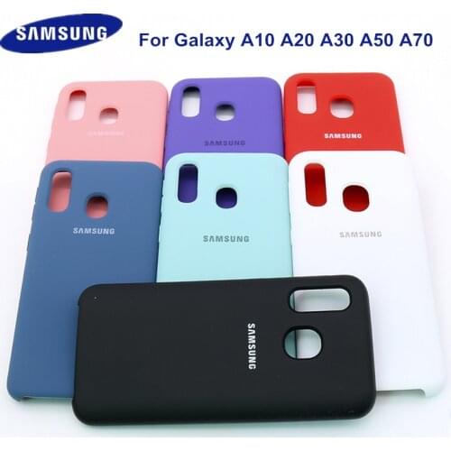 Original Samsung A40 soft Liquid Silicone Case Protective Back Door Housing Cover For Galaxy A10 A20 A30 A50 A70