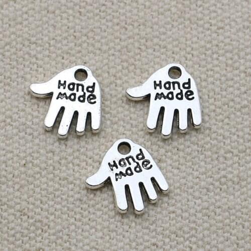 JAKONGO Handmade Charm Antique Silver Plated Pendant for Jewelry Making DIY Jewelry Findings Craft 12x11mm