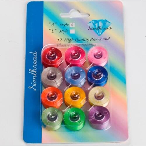 Simthread SA156 Prewound bobbins threads for Brother Innov-Is CS Sewing Machines as bottom thread white black or Colors