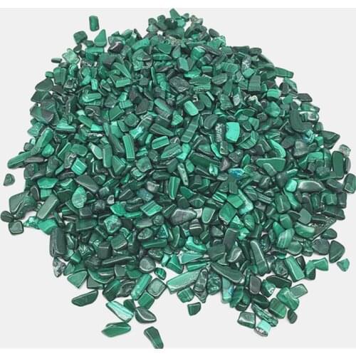 Natural green quartz tumbled stone Malachite Crystal Gravel Mineral Crystals Chip Beads healing for Decor