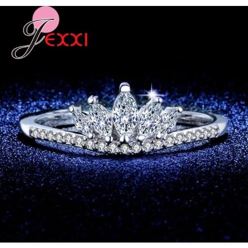 Simple Elegant Thin Oval Cubic Zirconia Rhinestone Wedding Rings Fashion 925 Sterling Silver Band Jewelry Promise Ring Gif