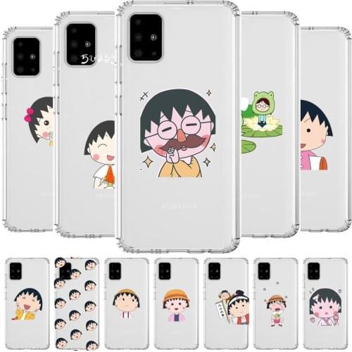 Chibi Maruko-chan Anime Style Transparent Phone Case Hull For Samsung Galaxy A50 A51 A20 A71 A70 A40 A30 A31 80 E 5G S Shell Art