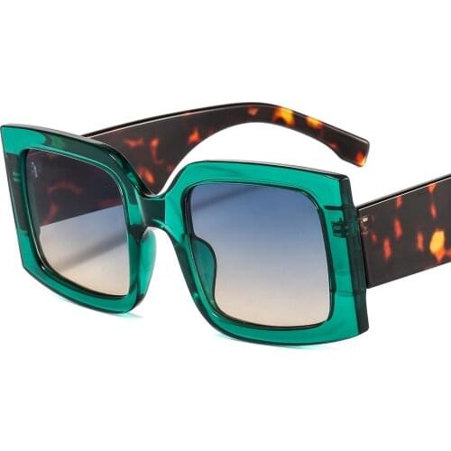 New Oversized Square Sunglasses Vintage Designer Women 2021 Fashion Sun Glasses Green Shades UV400 Men Luxury Brand Male Female