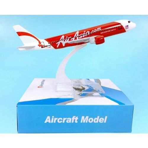 1:400 Airbus A320-200 Aviation Model Air Asia Airline with Base Alloy Aircraft Plane Display Collection Gift Souvenirs Gift Show