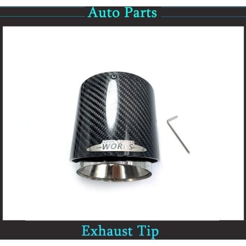 1 Piece 3K Glossy Carbon Fiber Exhaust Muffler Tips For MINI Cooper S R55 R56 R57 R58 R59 R60 R61 F54 F56 F57 F60