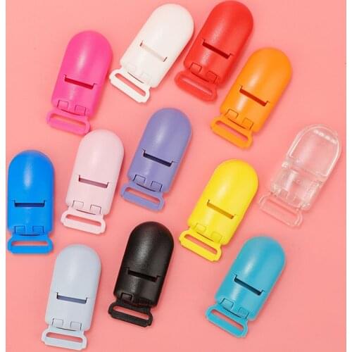 10pcs Baby Pacifier Clips Solid Plastic Pacifier Clips Soother Holder Infant Pacifier Nipples Holder Multi Color Clamp Toy