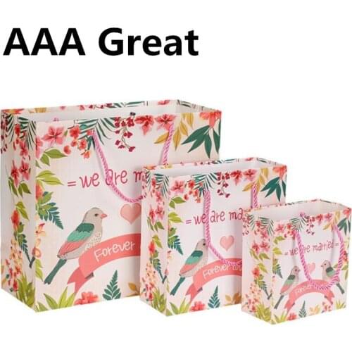 2Pcs/Lot Wedding Candy Bags Gift Bags With Handles Kraft Paper Cake Gift Biscuits Food Packaging Hand Bags Favor Pouch