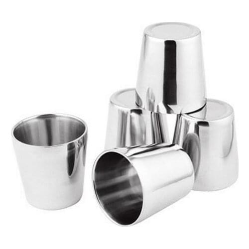 20 pcs lot 180ml Stainless steel cup coffee mug double wall mug wine beer camping water milk mug