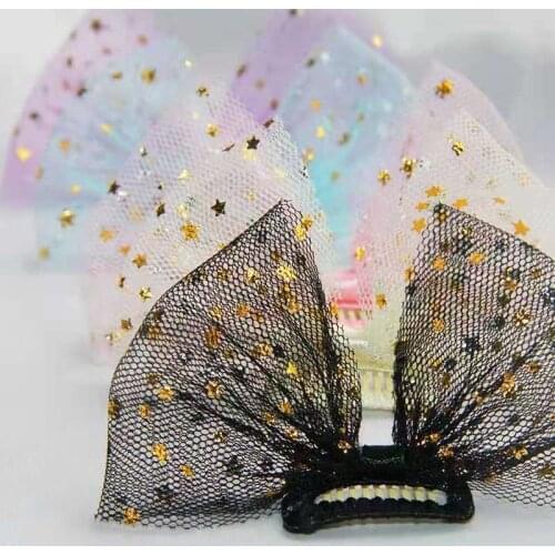 2021 Dogs Hairpin Star mesh Bow Grooming Accessories Hair Clip Pet BB Clip Hairpin Comb 2.8CM/3.2CM 2021 Dogs Hairpin