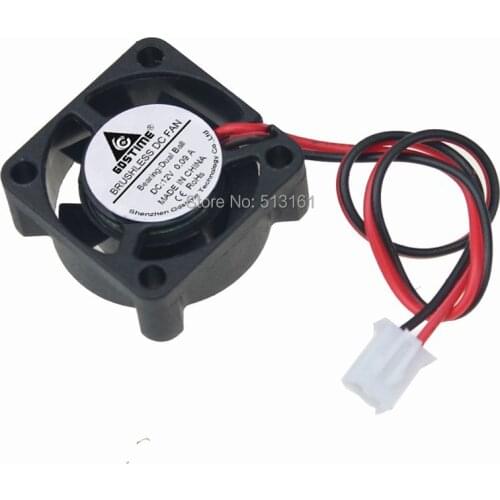 5Pcs Gdstime Ball Bearing 25x25x10mm 2510 25mm DC 12V XH2.54-2Pin Mini Brushless Cooling Fan