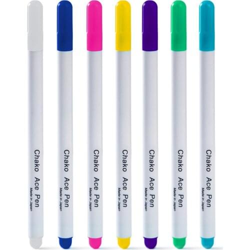 7pcs/set Erasable Fabric Marker Pen Set For Sewing Embroidery Temporary Marking Marker Pen Washable Marker Pen 7 Colors