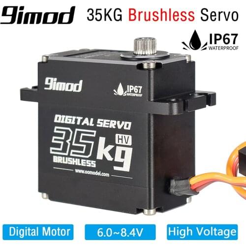 9imod Waterproof Servo 35KG 180 Degree Aluminum Case Digital Metal Gear HV Brushless Servo for RC Car Truck Crawler Boat Robot