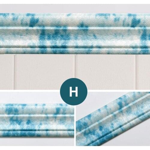 2.3m Wall Skirting Border 3D Self-adhesive Borders Waterproof Crashproof PVC Foam Sticker Home Wall DIY Decoration Wallpaper