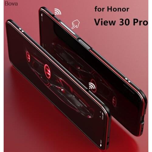 Case For Huawei Honor View30 Luxury Deluxe Ultra Thin aluminum Bumper For Huawei Honor View 30 Pro + 2 Film (1 Front +1 Rear)