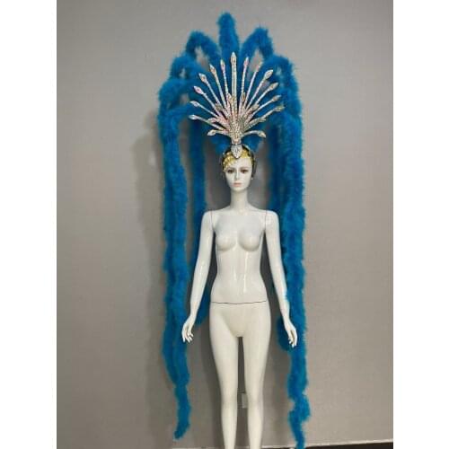 Latin dance Samba accessories Fashion exquisite headdress feathers Delicate dance shows accessories
