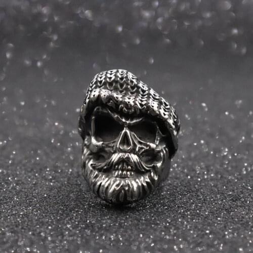Gothic Punk Men Ring Jewelry Accessories Fashion Vintage Statement MOORES Skull Rings For Men Drop Shipping