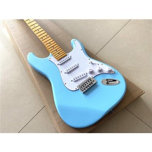 Classic matte light blue sky blue 6-string electric guitar maple fingerboard free shipping