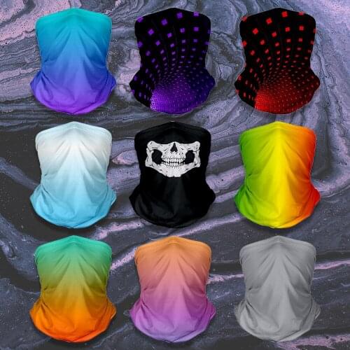 Outdoor Riding Turban Scarf Set Men And Women Solid Color Gradient 3D Multifunctional Magic Turban Mask Customization