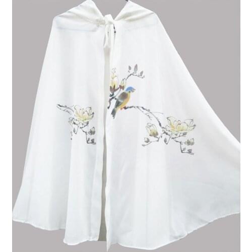 Sexy Antique Hanfu Cloak Women Popular Summer Short Shawl cardigan Tops Chinese Chiffon Sunscreen Clothes Retro Vintage Outwear