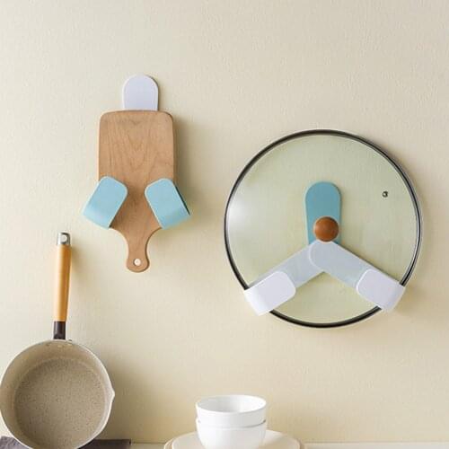 Wall Hook Multifunction Rotating Hook High-Strength Nail-Free Glue Strong for Bag Pot Cover Roll Paper Holder