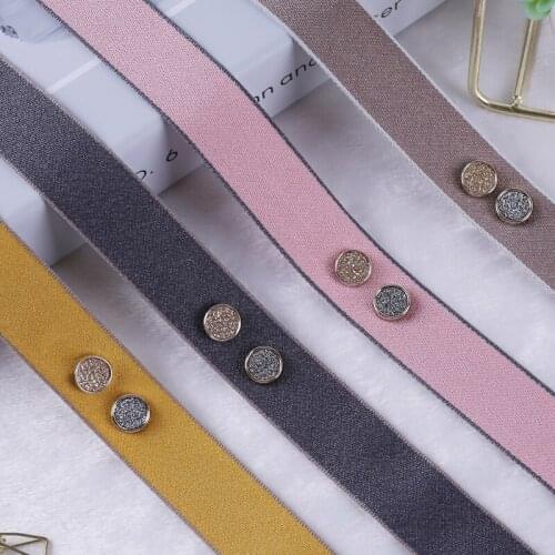 QGVLish 12M/lot 2.5cm Wide Buttons Decor Curtain Lace Trims Belts Ribbons DIY Sewing For Sofa Cushion Lace Trim Home Decor
