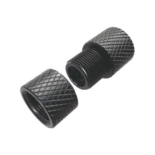 Barrel End Threaded Adapter Female M14x1 LH To Male M14x1 RH or Female M14x1 CW To Male M14x1 CCW M14+/- Adapter