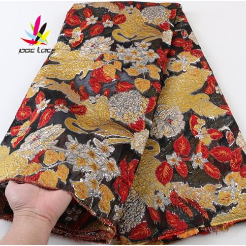 Luxury Brocade Lace Fabric for Wedding Party Dress High Quality African Jacquard Fabric Lace Nigerian French Tulle Lace