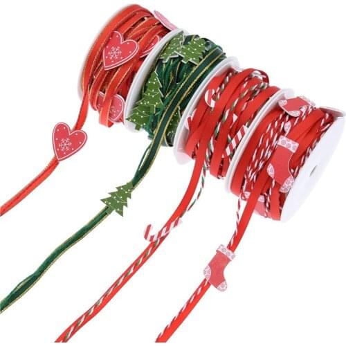 Christmas Crutches/Stocking/Tree Trim Lace DIY Crafts Decoration Ribbons for Accessories New Year Christmas Tree Decoration