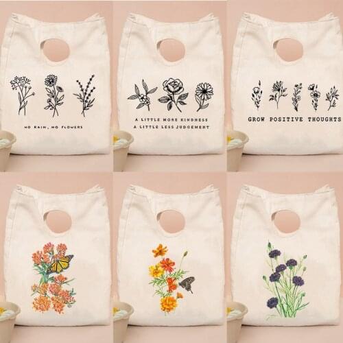 Flower Printed Portable Lunch Bags 2021 New Thermal Insulated Lunch Box Tote Cooler Bag Bento Pouch Picnic Food Storage Handbags