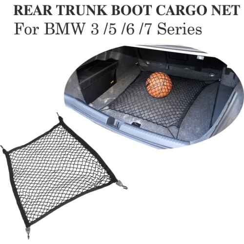 70*50CM Auto Elastic Cargo Net Rear Trunk Boot Cargo Net Mesh Storage For BMW 3 /5 /6 /7 Series For Benz A-Class C-Class Audi Q3