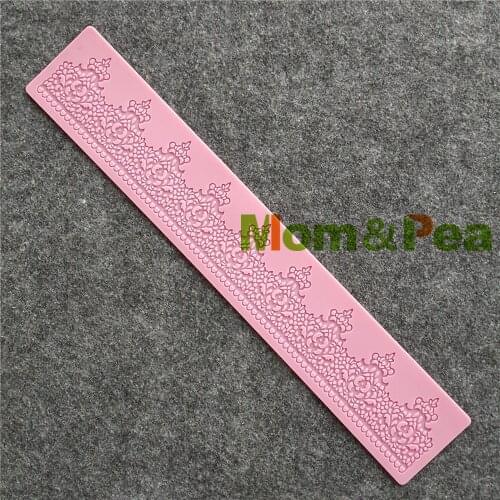 Mom&Pea GX213 Lace Pad Silicone Mold Cake Decoration Fondant Cake 3D Mold Food Grade