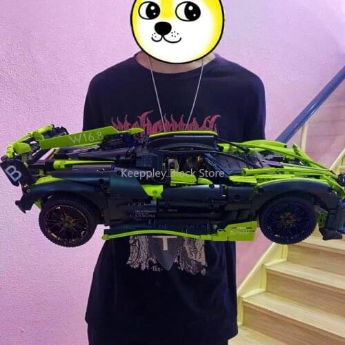 Technical Bugat Bolide10211 Divo Huayra BC Roadster 1:8 Model Building Blocks Bricks Super Sport Car Toys for Boy Birthday Gift