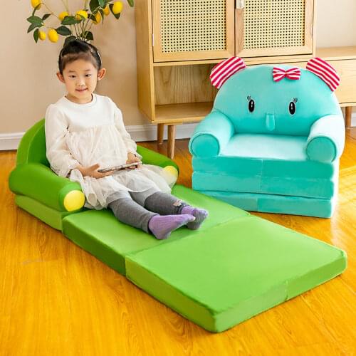 Three-layer Folding Kid Sofa Bed Nap Fashion Cartoon Crown Seat Cute Baby Stool Kindergarten Cushion Lazy Sofa Child Chair