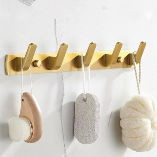 Brushed Gold Coat Hooks for Wall Aluminum Coat Hook Bathroom Accessories In Brushed Gold Towel Hook