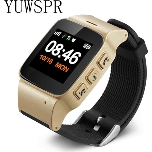 1pcs GPS tracker safety Smart Watch SOS fall-down alarm function GPS LBS WIFI Tracker for Apple Android phone D99