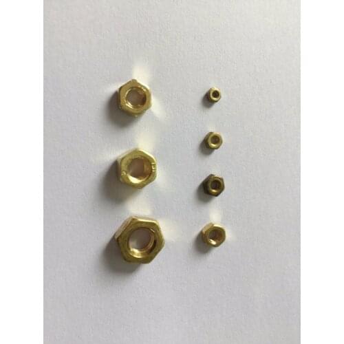 100PCS M1.6 M2 M2.5 M3 M4 M5 M6 M8 Hex Copper Nut Hexagon Brass Nuts Hexagonal Nut Screw Nut