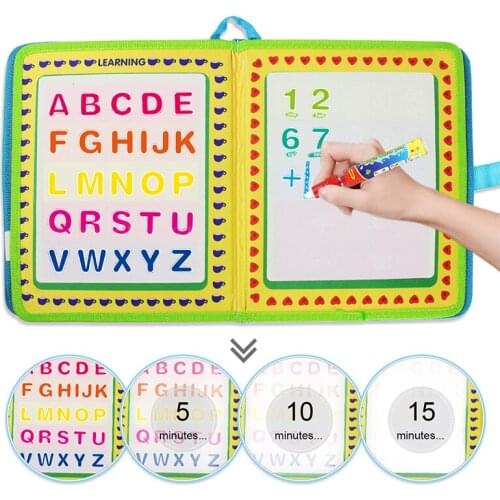 2 Colors Magic Water Drawing Coloring Book Doodle & Water Pen Educational Recognize Painting Toys for Children Drawing Board