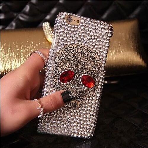 3D Skull Phone Case for Samsung Galaxy Note10 S10 S9 S8 Plus A9 A90 A80 A70 A60 A50 A40 A20 A30 A10 J8 J7 Diamond Cover