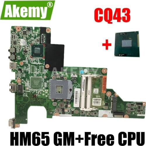 Free CPU 646177-001 CQ43 motherboard HM65 For HP CQ43 CQ57 430 431 435 630 635 Laptop Motherboard