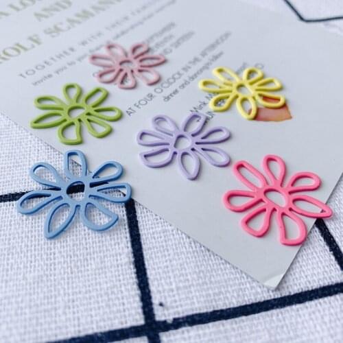 DIY jewelry accessories wholesale summer sweet wind colored flower earring accessories pendant material