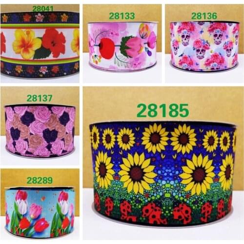 Free shipping 50 yard cartoon printed grosgrain ribbon 28041