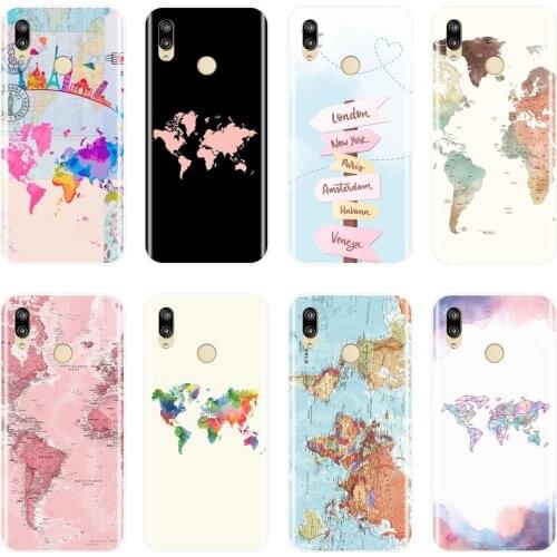 TPU Back Cover For Huawei P9 P10 Plus P20 Lite Pro P Smart Soft Silicone World Map Phone Case For Huawei P8 P9 P10 P20 Lite 2017