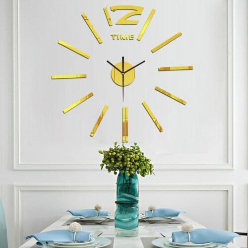 Modern Design Mini DIY Wall-Clock Sticker Mute Digital 3D Wall Clock Living Room Home Office Decor Christmas Gift