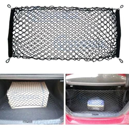 Car Mesh Cargo Net Holder Trunk Auto Elastic Storage 4 Hooks Car Trunk Organizer Styling For VW Tiguan 2017 2018 2019 2020