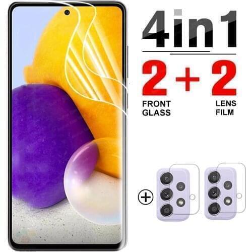 4-in-1 Hydrogel Film for Samsung Galaxy A52 A72 Screen Protector Film For Svmsung A32 4G 5G A 32 52 72 Quantum 2 film not glass