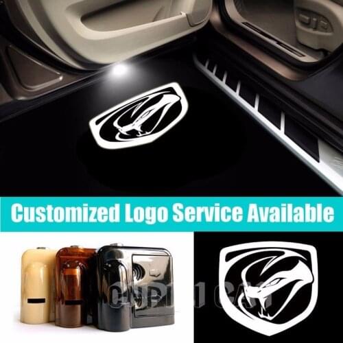2Pcs White Viper Logo Wireless Car Door LED Projector Light for Dodge Srt 6 8 10