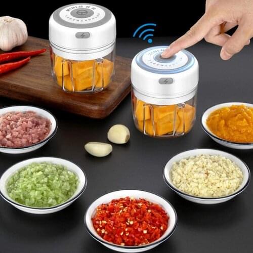 Mini USB Charge Wireless Electric Meat 3Level Grinder Food Chopper Mini Stainless Electric Kitchen Chopper Meat Grinder Shredder